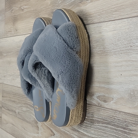 Sam Edelman Blue Gray Zia Platform Sandals Size 9 - Picture 2 of 7